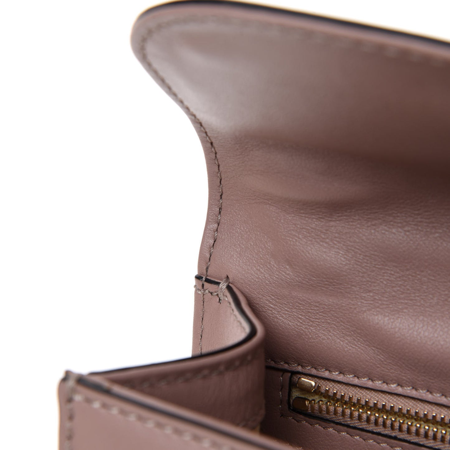 Vitello Small Glam Lock Rockstud Flap Poudre