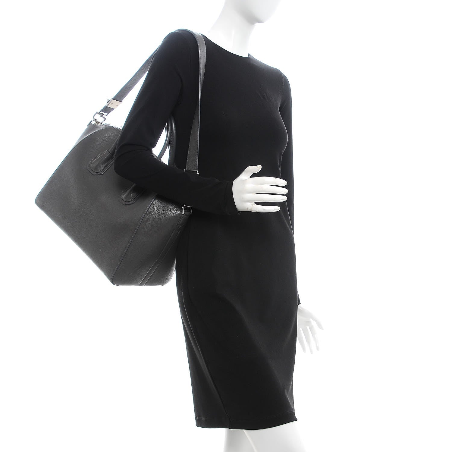 Givenchy Sugar Goatskin Medium Antigona Dark Grey 2 of 15