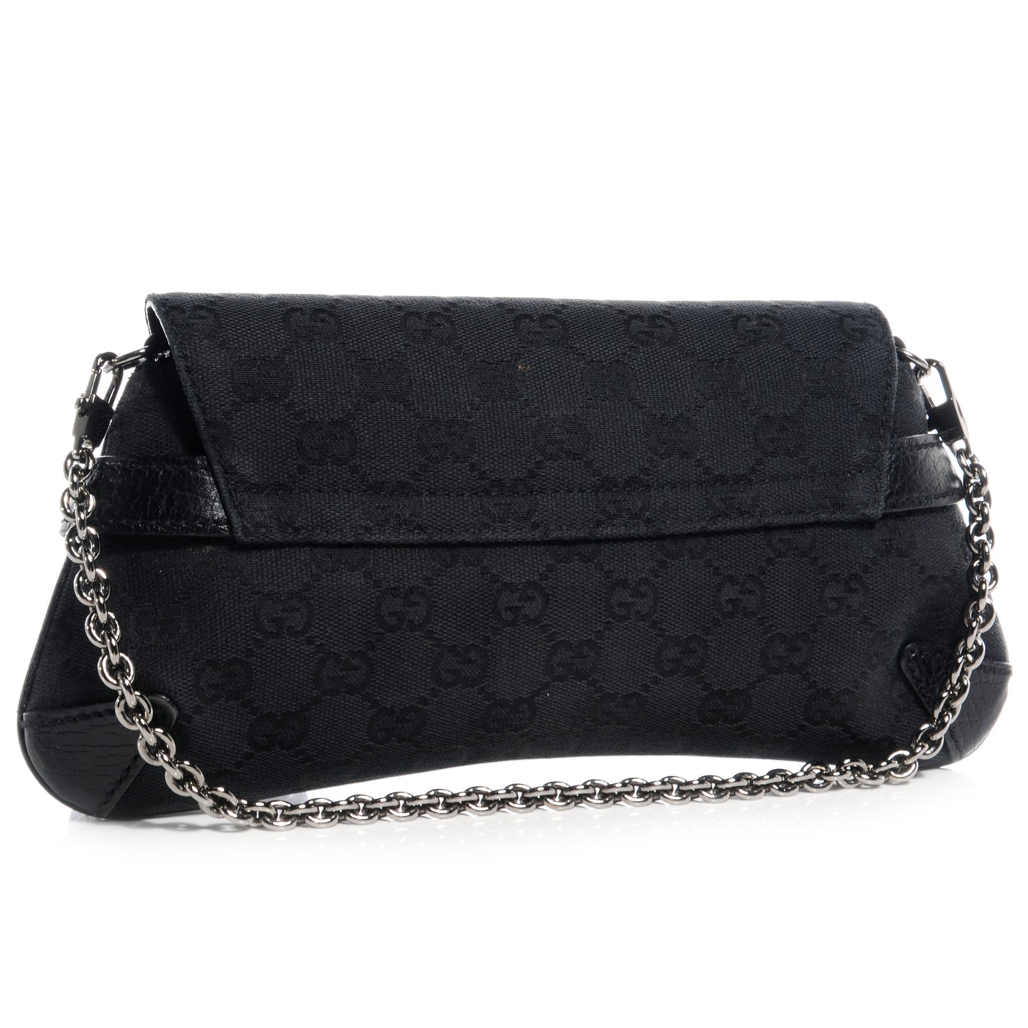 Monogram Horsebit Clutch Black