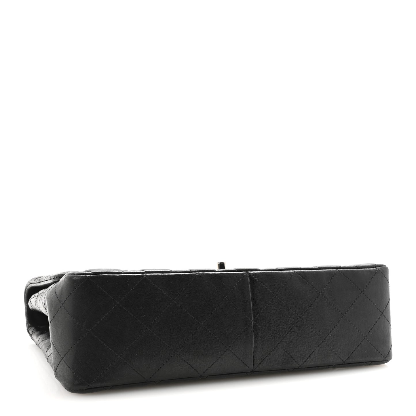 Lambskin Quilted Jumbo Single Flap Black