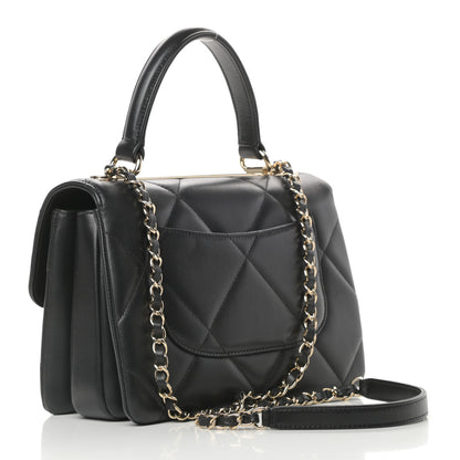 Chanel Lambskin Quilted Small Trendy CC Dual Handle Flap Bag Black 3 of 13