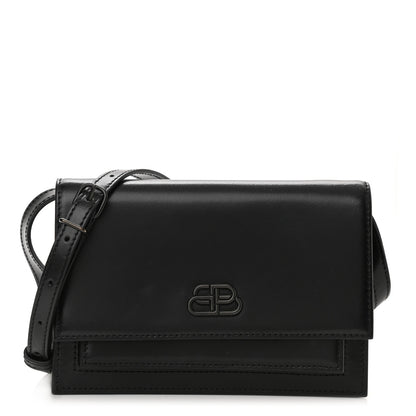 Balenciaga Shiny Box Calfskin Monochrome XS Sharp Belt Bag Black 1 of 7