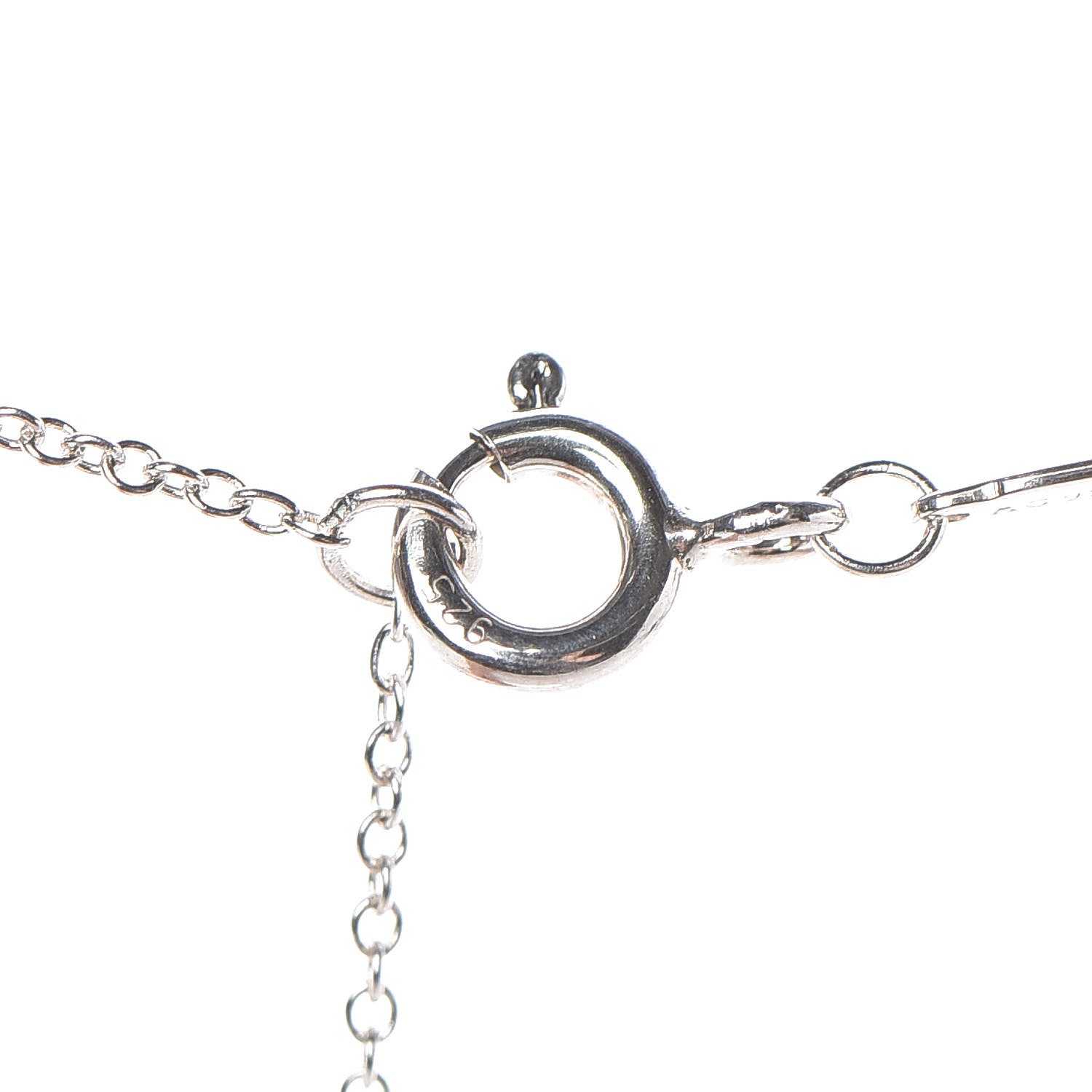 Tiffany Sterling Silver Large T Smile Pendant Necklace 5 of 8