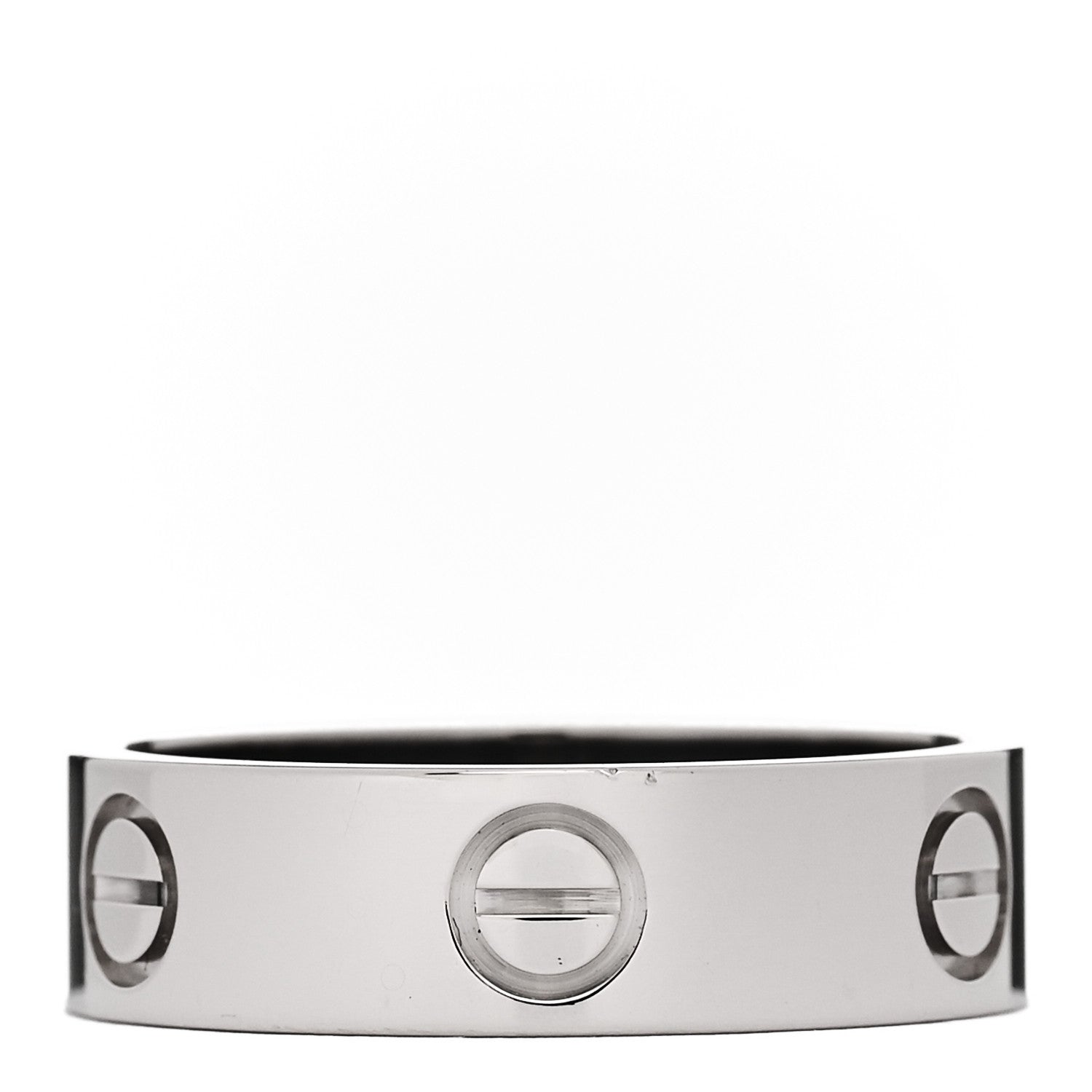 Cartier 18K White Gold 5.5mm LOVE Ring 55 7.25 1 of 4