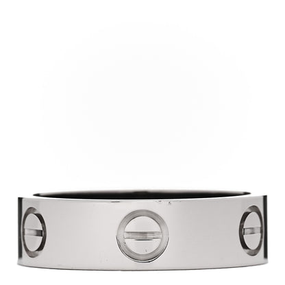Cartier 18K White Gold 5.5mm LOVE Ring 55 7.25 1 of 4