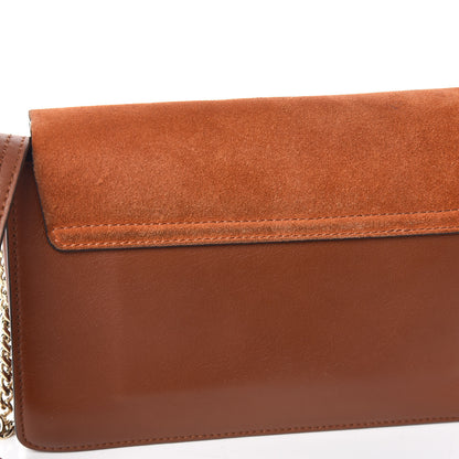 Chloe Suede Calfskin Small Faye Shoulder Bag Tobacco 10 of 15
