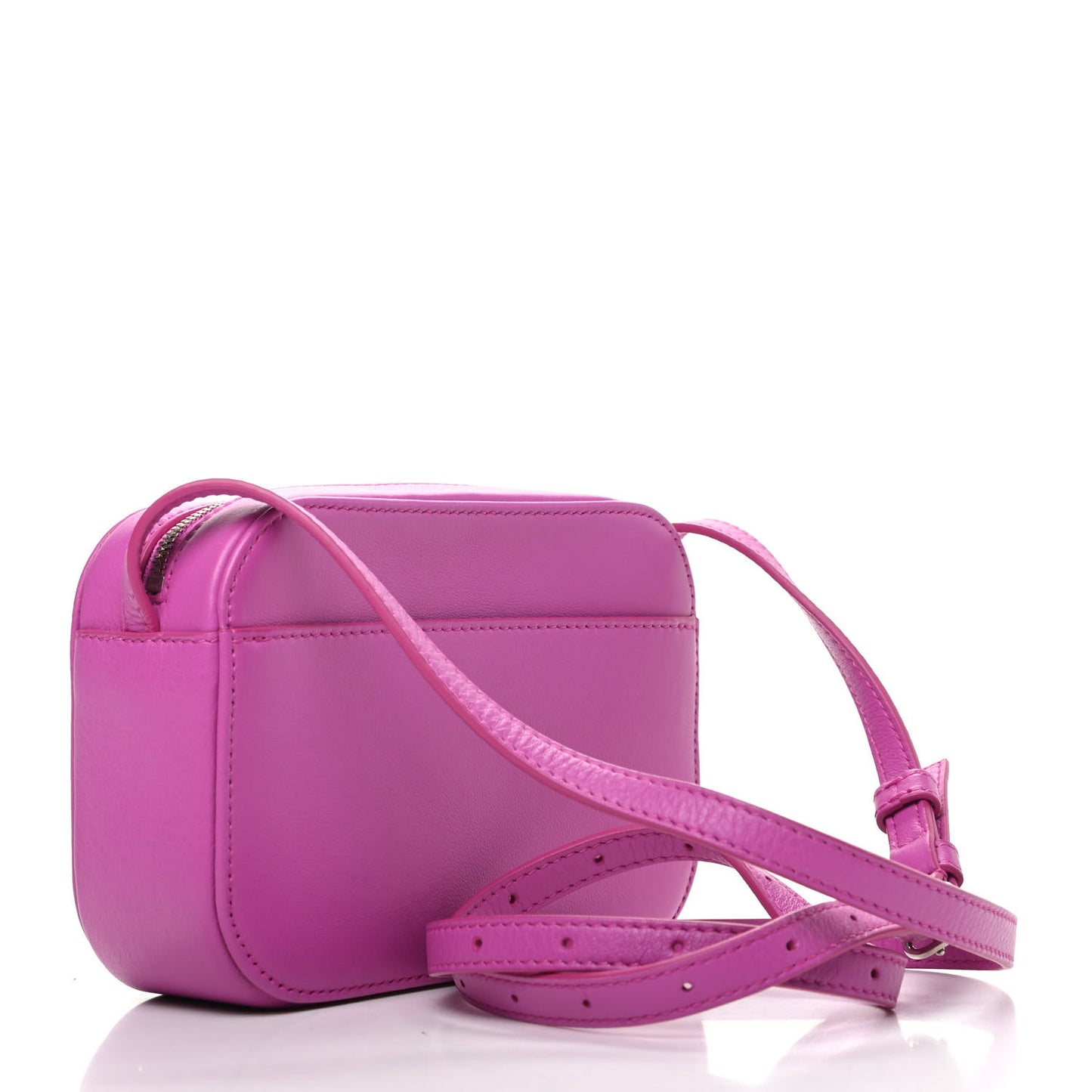Calfskin Kittens Logo XS Everyday Camera Bag Fuchsia