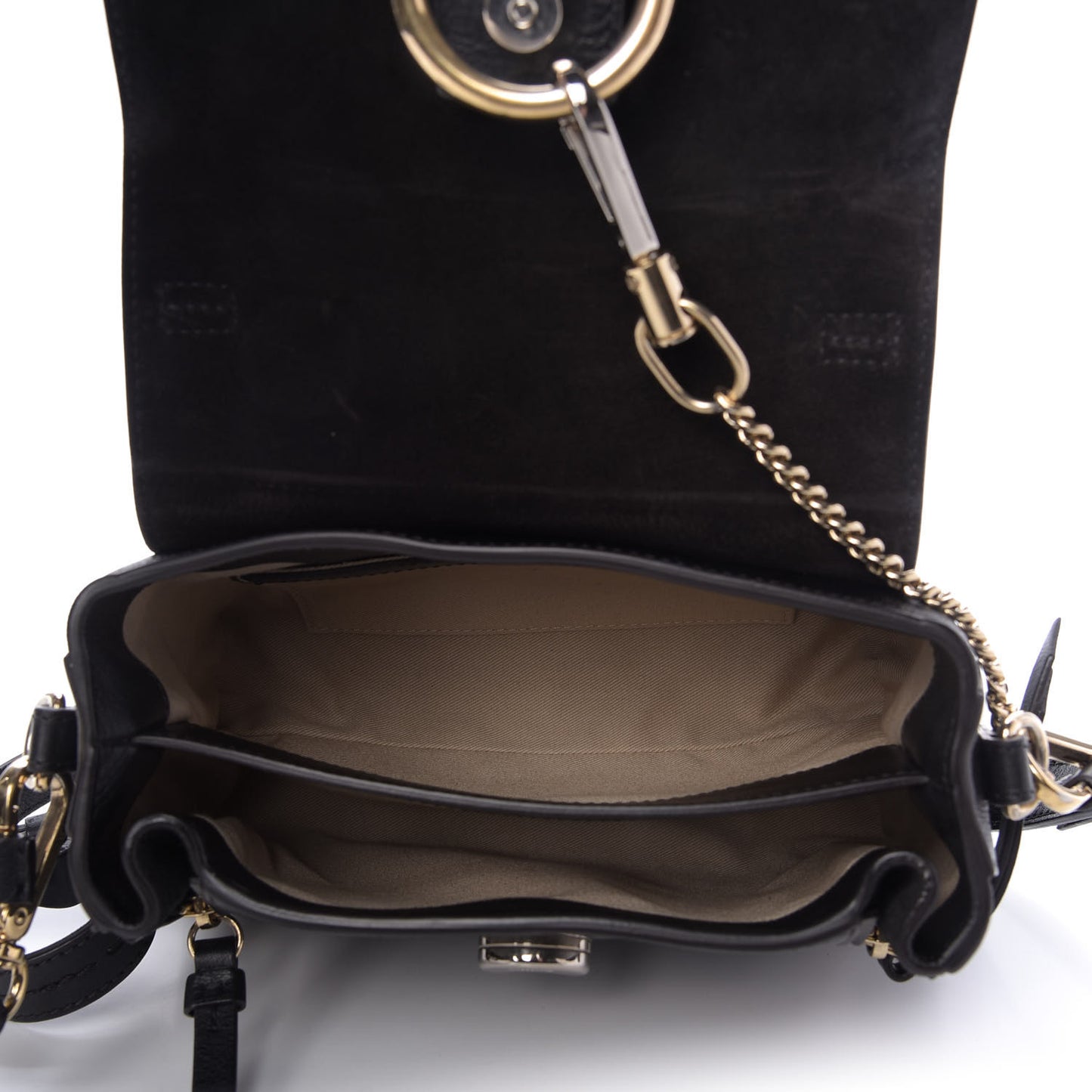 Calfskin Small Faye Day Shoulder Bag Black