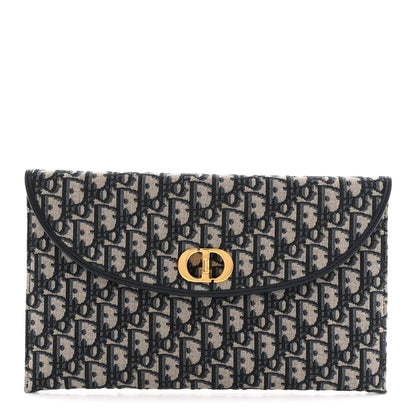 Christian Dior Oblique 30 Montaigne Avenue Pouch With Flap Blue 1 of 8