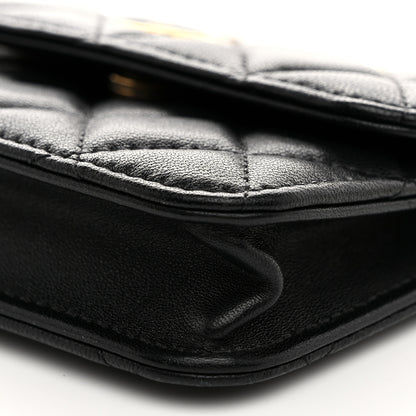 Chanel Lambskin Quilted Pearl Crush Clutch With Chain Black 11 of 11