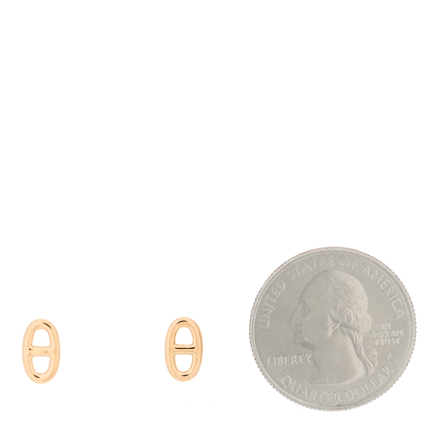 Hermes 18K Rose Gold TPM Farandole Stud Earrings 2 of 4