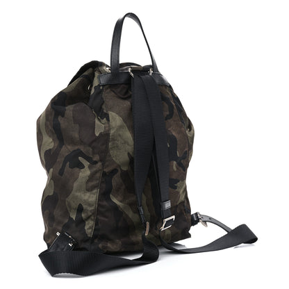 Prada Tessuto Nylon Camouflage Print Cinch Backpack Mimetico 2 of 10