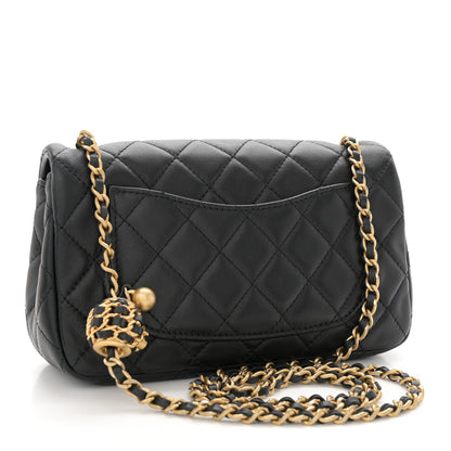 Chanel Lambskin Quilted Mini Rectangular Pearl Crush Flap Black 3 of 11