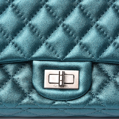 Chanel Metallic Calfskin 2.55 Reissue 225 Flap Turquoise 9 of 14