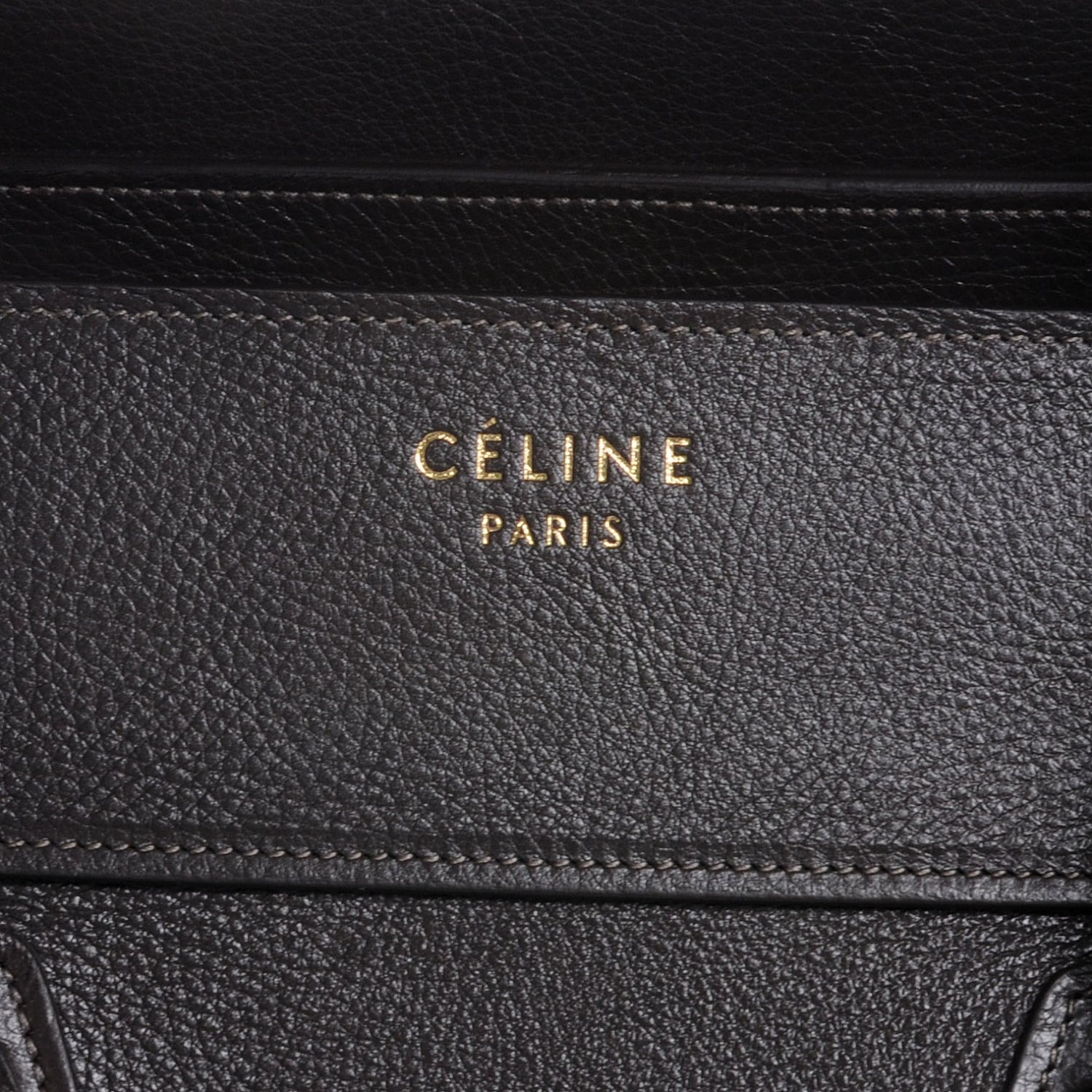 Celine Drummed Calfskin Mini Luggage Bag Anthracite 5 of 9