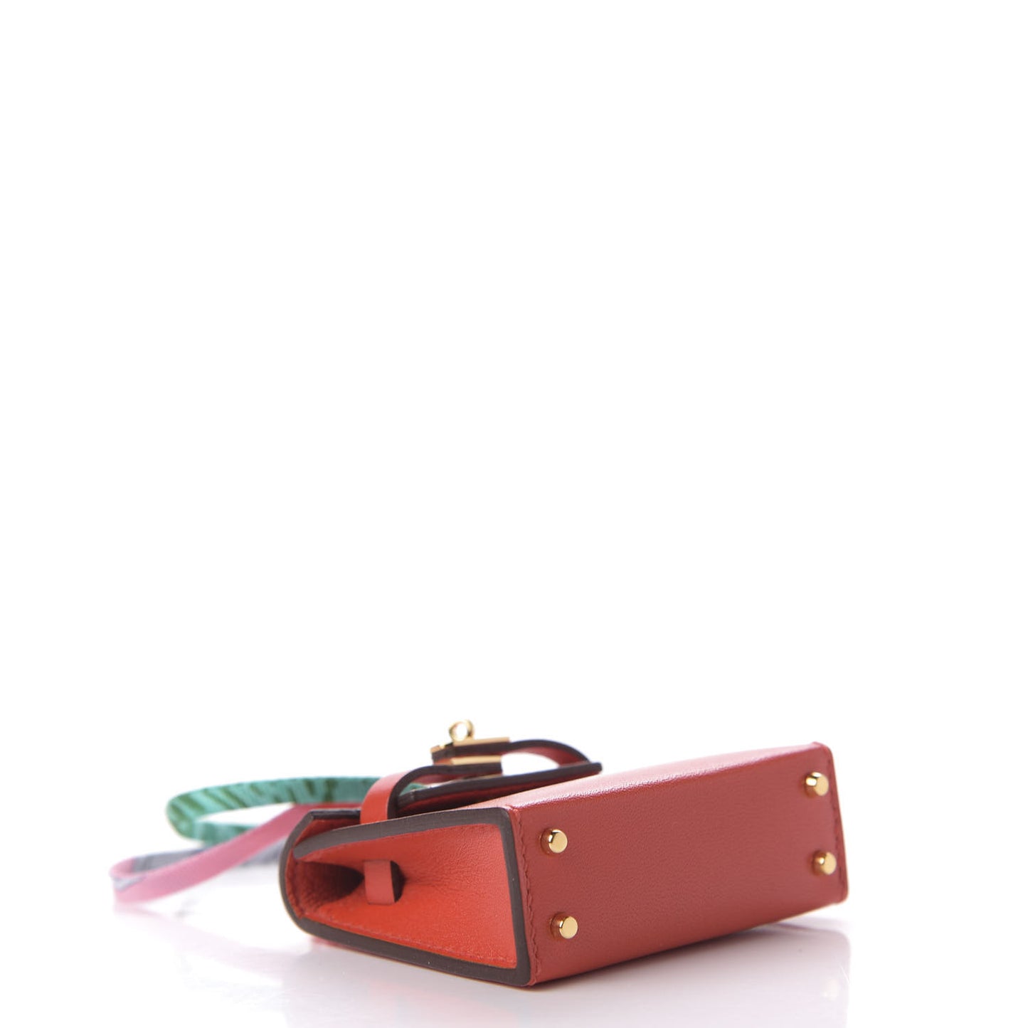 Tadelakt Mini Kelly Twilly Bag Charm Capucine