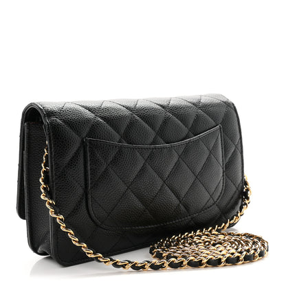 Chanel Caviar Quilted Wallet on Chain WOC Black 2 of 10