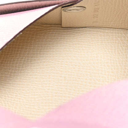 Hermes Epsom Horseshoe Calvi Card Case Mauve Sylvestre Craie 5 of 12