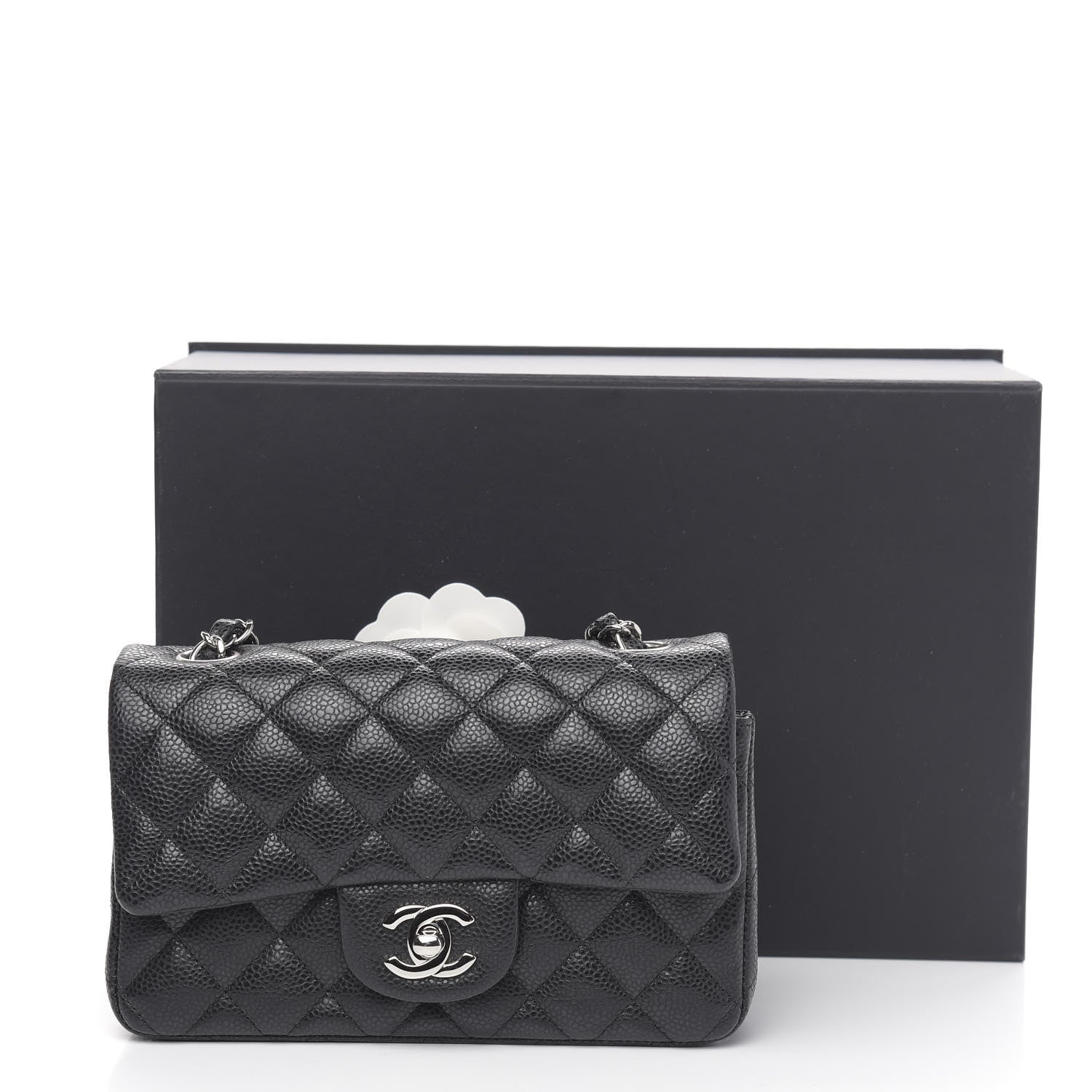 Chanel Caviar Quilted Mini Rectangular Flap Black 12 of 12