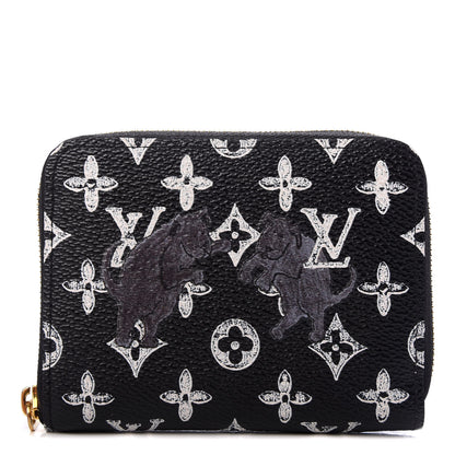 Louis Vuitton Catogram Zippy Coin Purse Black 1 of 7