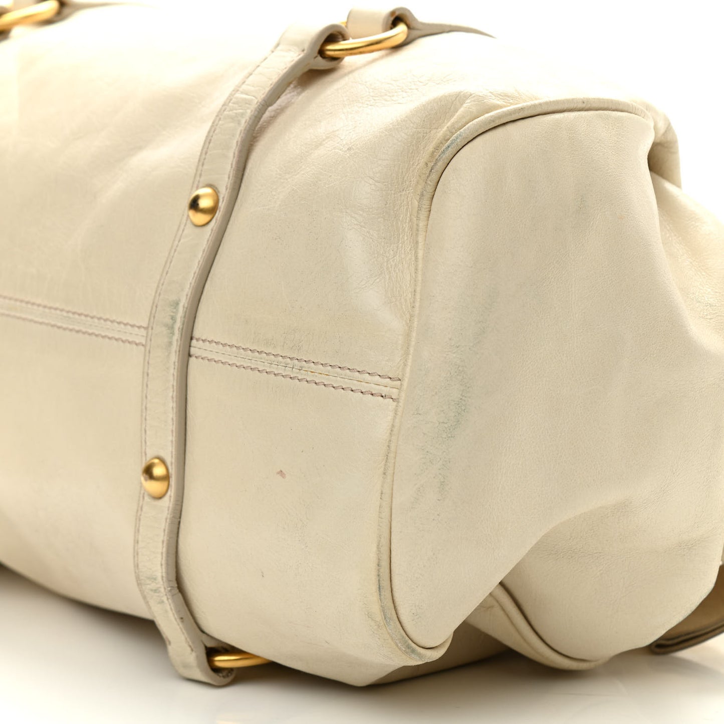 Vitello Lux Medium Bow Bag Talco