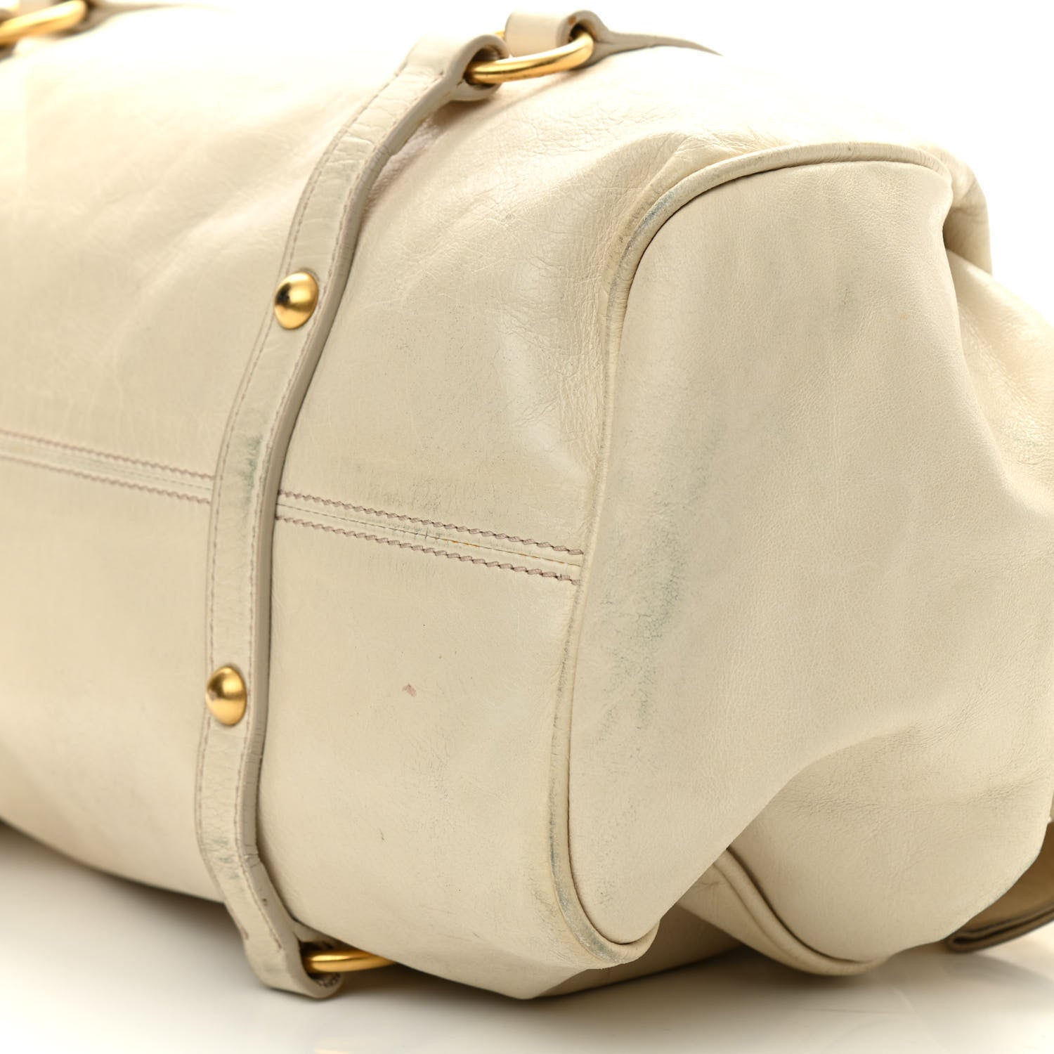Miu Miu Vitello Lux Medium Bow Bag Talco 9 of 15
