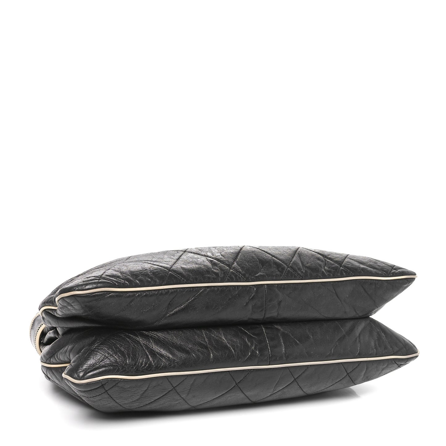 Lambskin Quilted Mademoiselle Accordion Tote Black