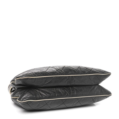 Chanel Lambskin Quilted Mademoiselle Accordion Tote Black 4 of 11