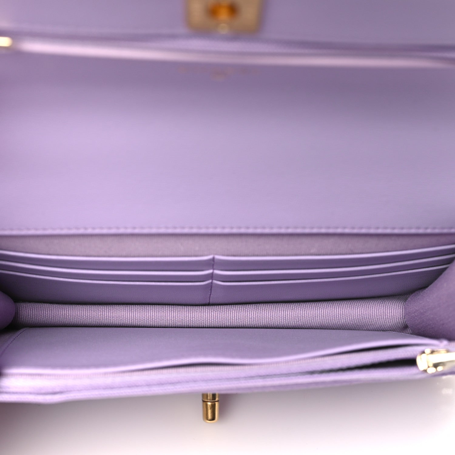 Chanel Caviar Quilted Sweetheart Wallet On Chain WOC Light Purple 4 of 10