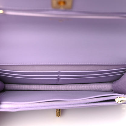 Chanel Caviar Quilted Sweetheart Wallet On Chain WOC Light Purple 4 of 10