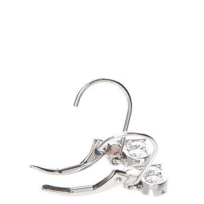 Tiffany Platinum Diamond Heart Drop Earrings 3 of 6