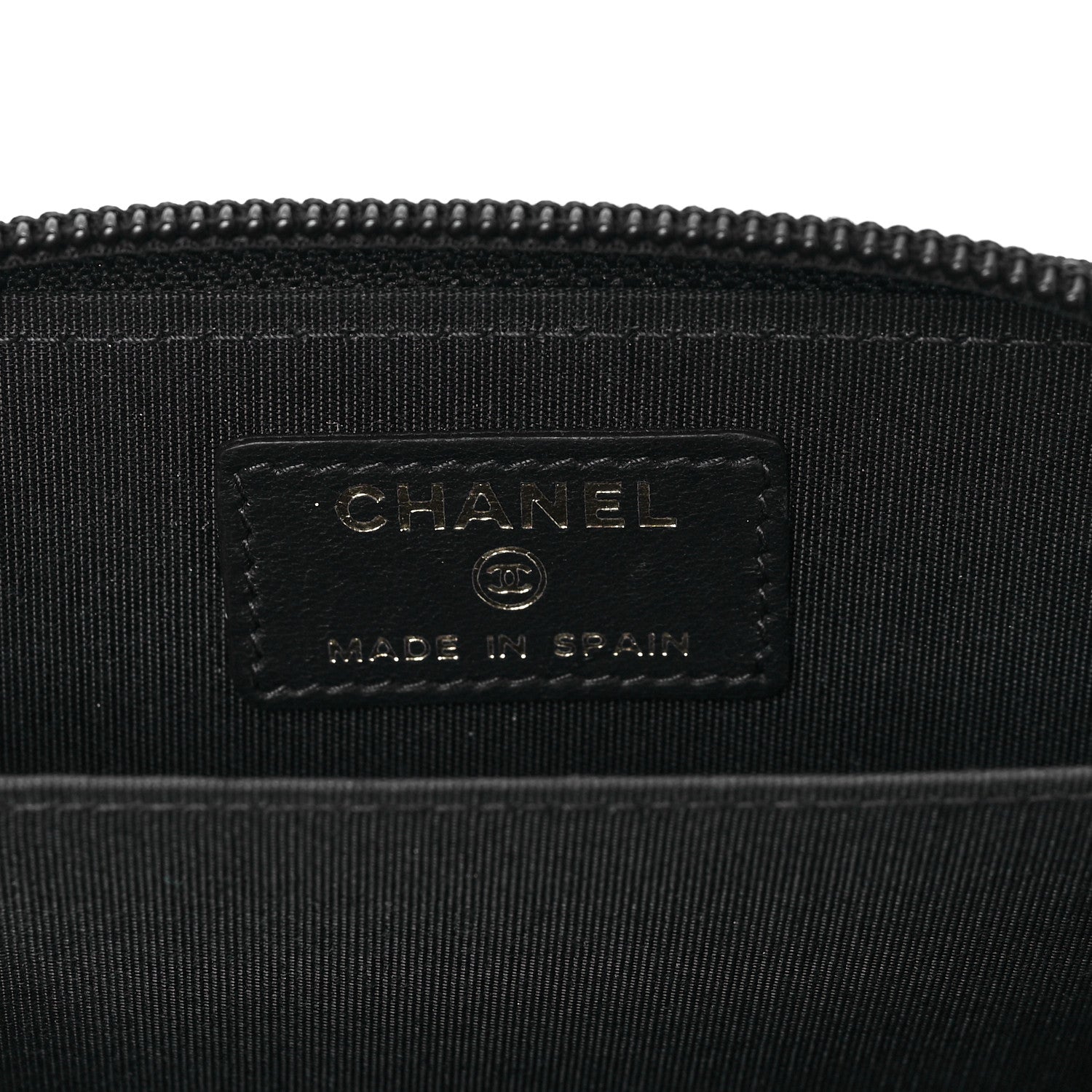 Chanel Lambskin Quilted Zip Around Boy Coin Purse Wallet Black 6 of 8