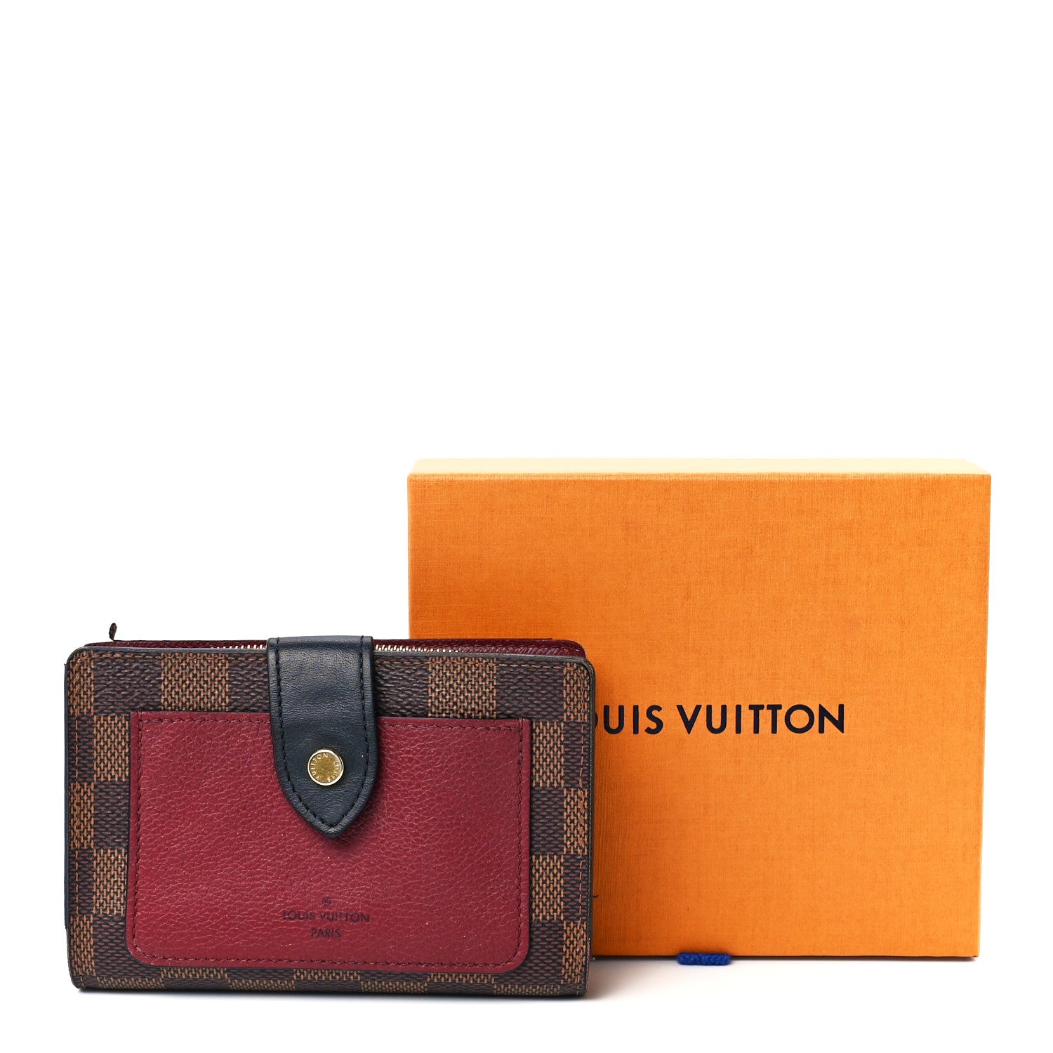 Louis Vuitton Damier Ebene Juliette Wallet Bordeaux Black 15 of 15