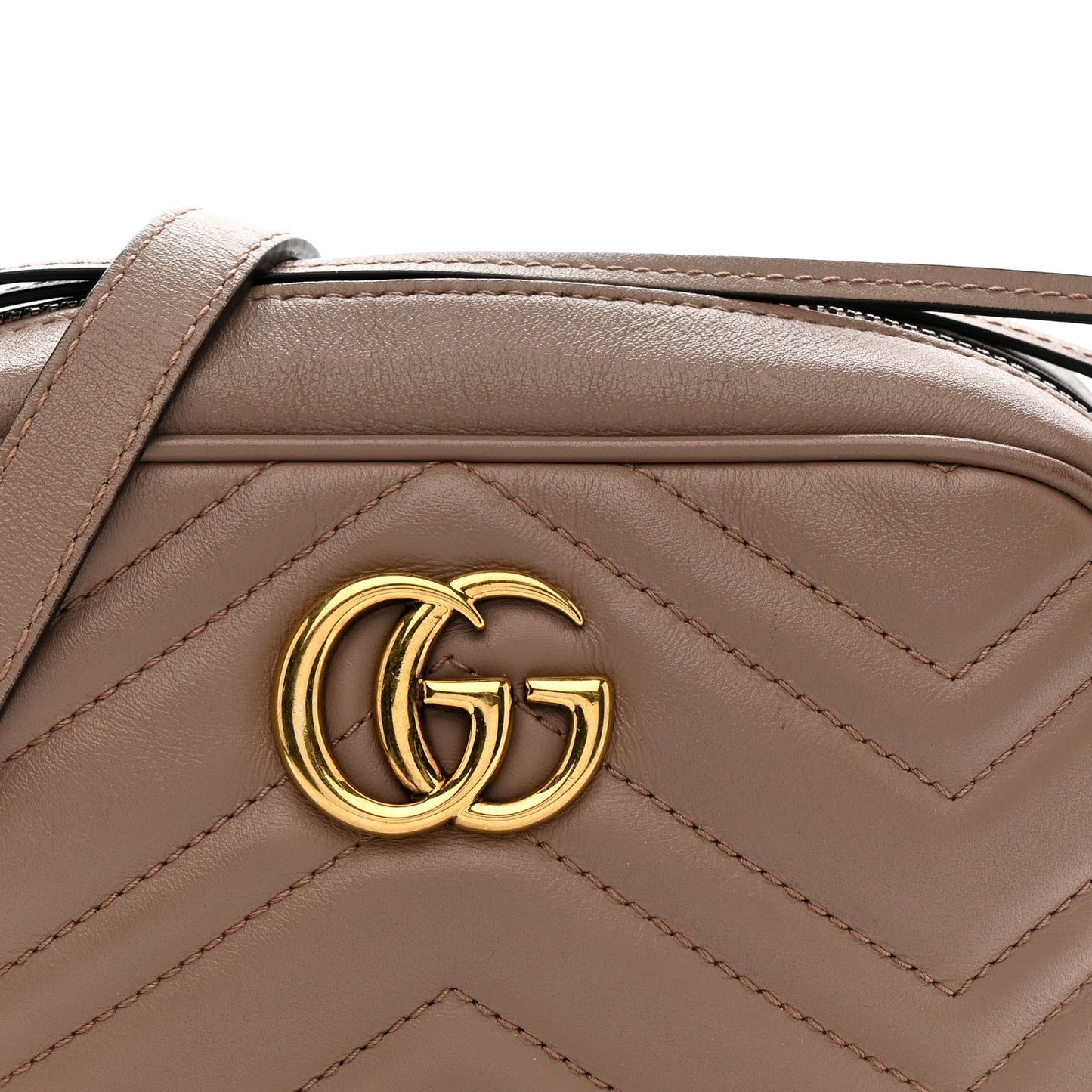 Calfskin Matelasse Mini GG Marmont Chain Shoulder Bag Porcelain Rose
