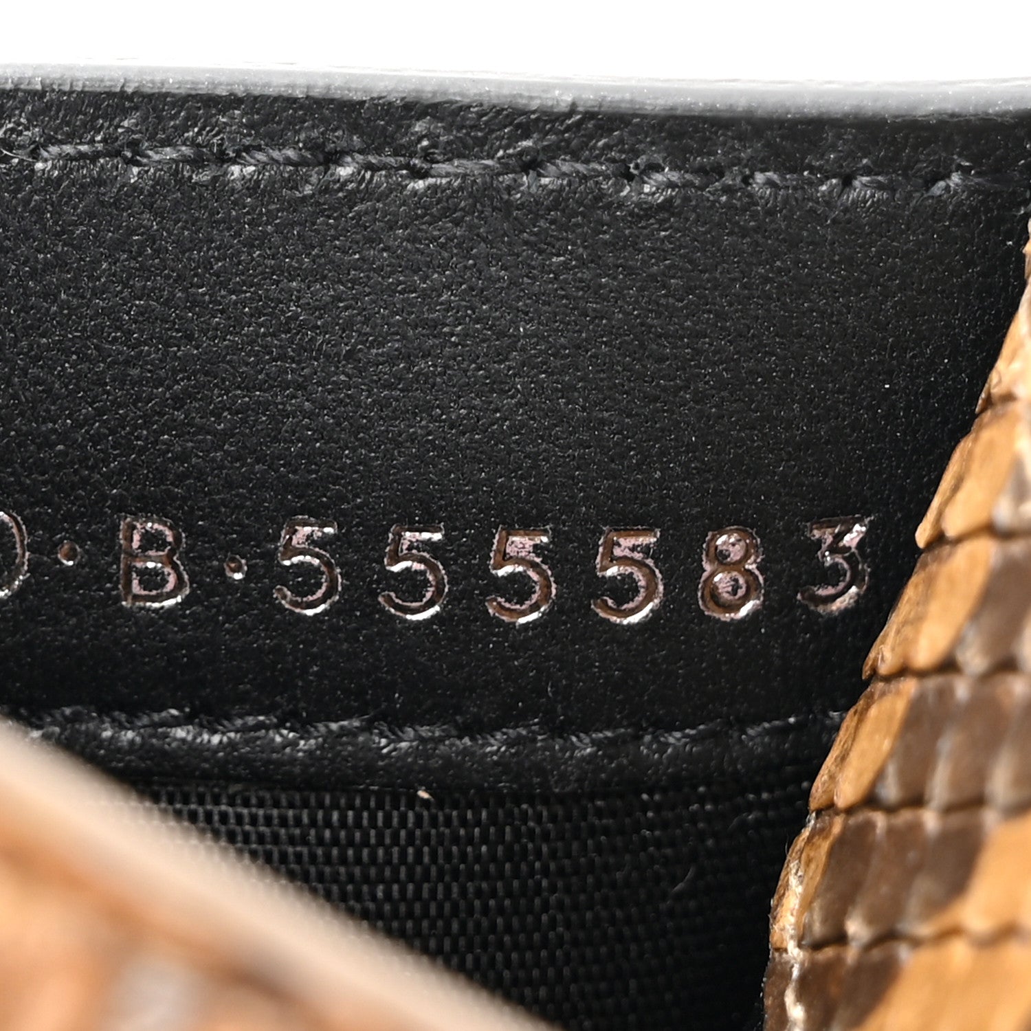 Balenciaga Snakeskin Card Holder Black 8 of 11