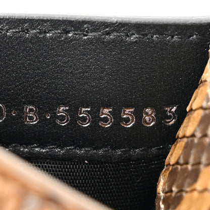 Balenciaga Snakeskin Card Holder Black 8 of 11