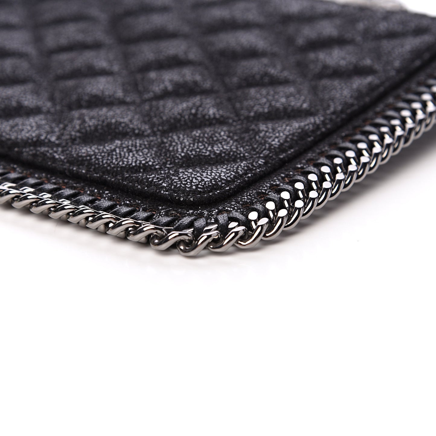 Shaggy Deer Quilted Falabella Wristlet Black