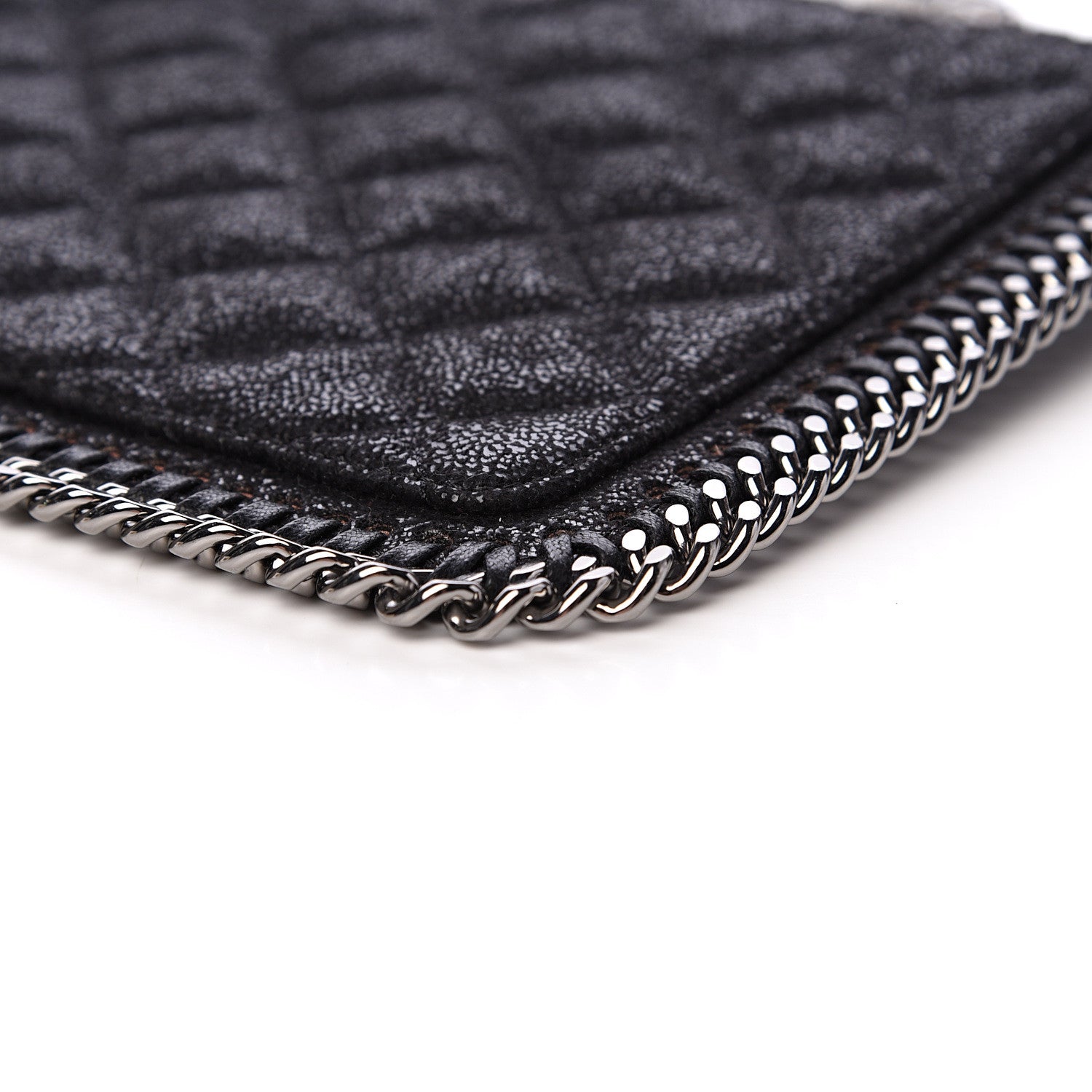 Stella McCartney Shaggy Deer Quilted Falabella Wristlet Black 9 of 10