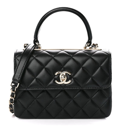 Chanel Lambskin Quilted Mini Trendy CC Dual Handle Flap Bag Black 1 of 12