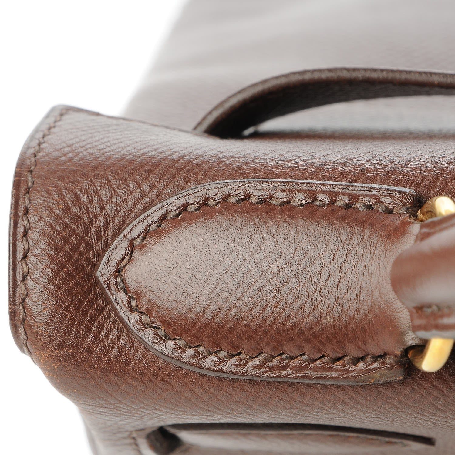 Hermes Courchevel Kelly Retourne 28 Chocolate 31 of 32