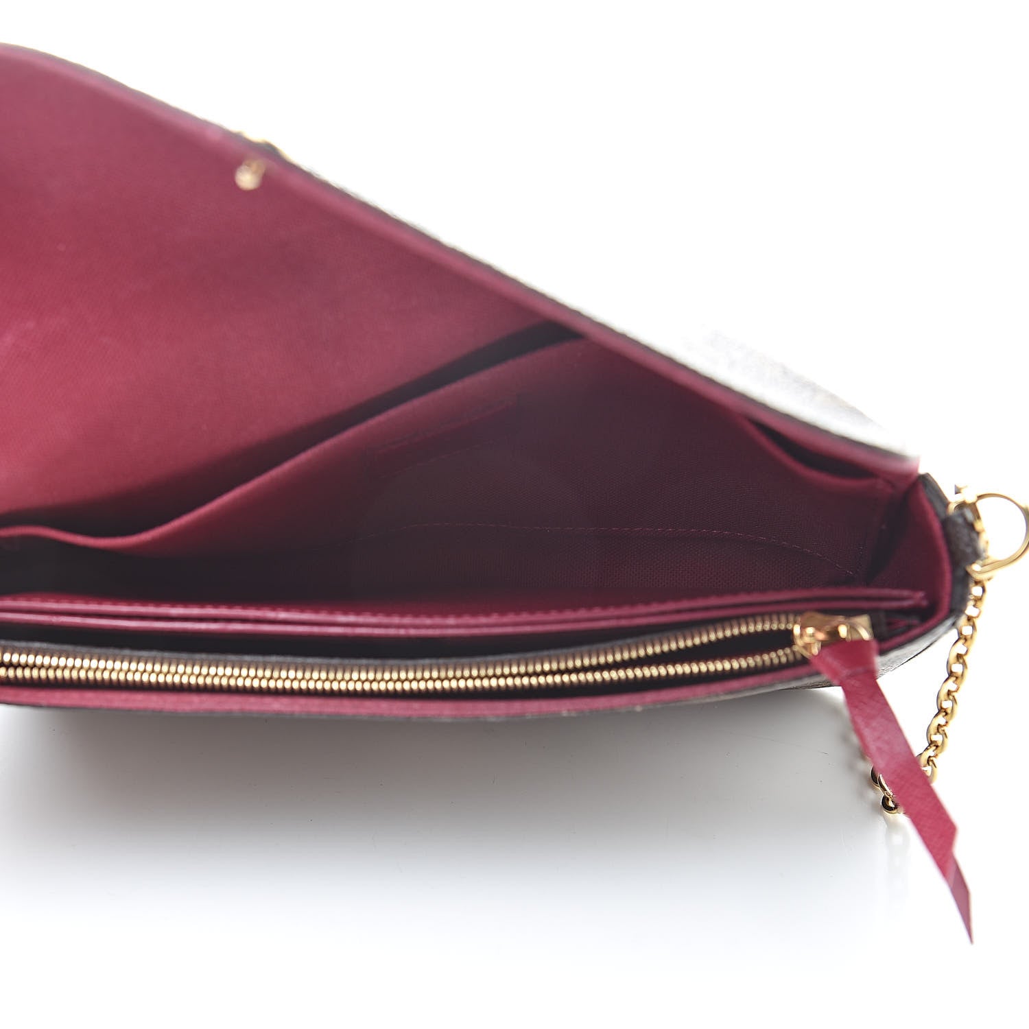 Louis Vuitton Monogram Pochette Felicie Chain Wallet Fuchsia 6 of 16