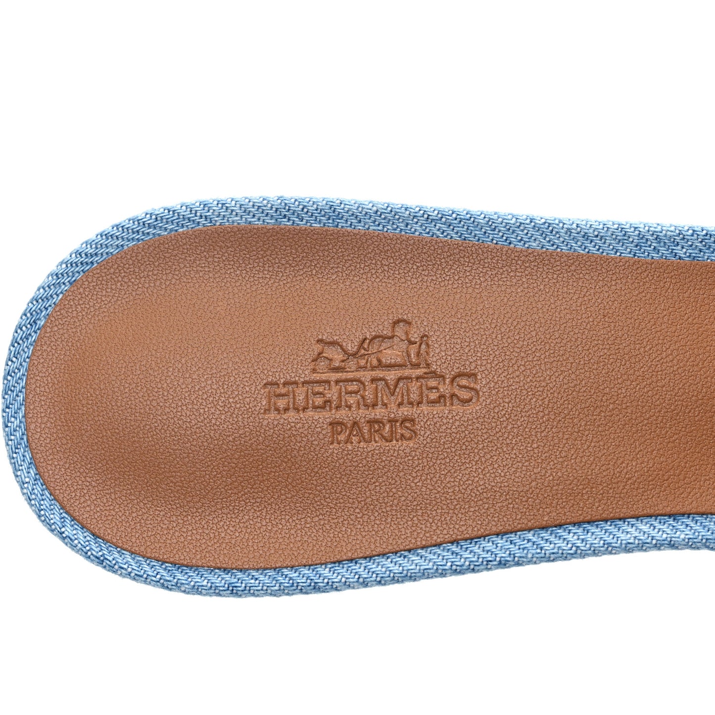 Denim Fringe Oasis Sandals 38.5 Bleu Clair