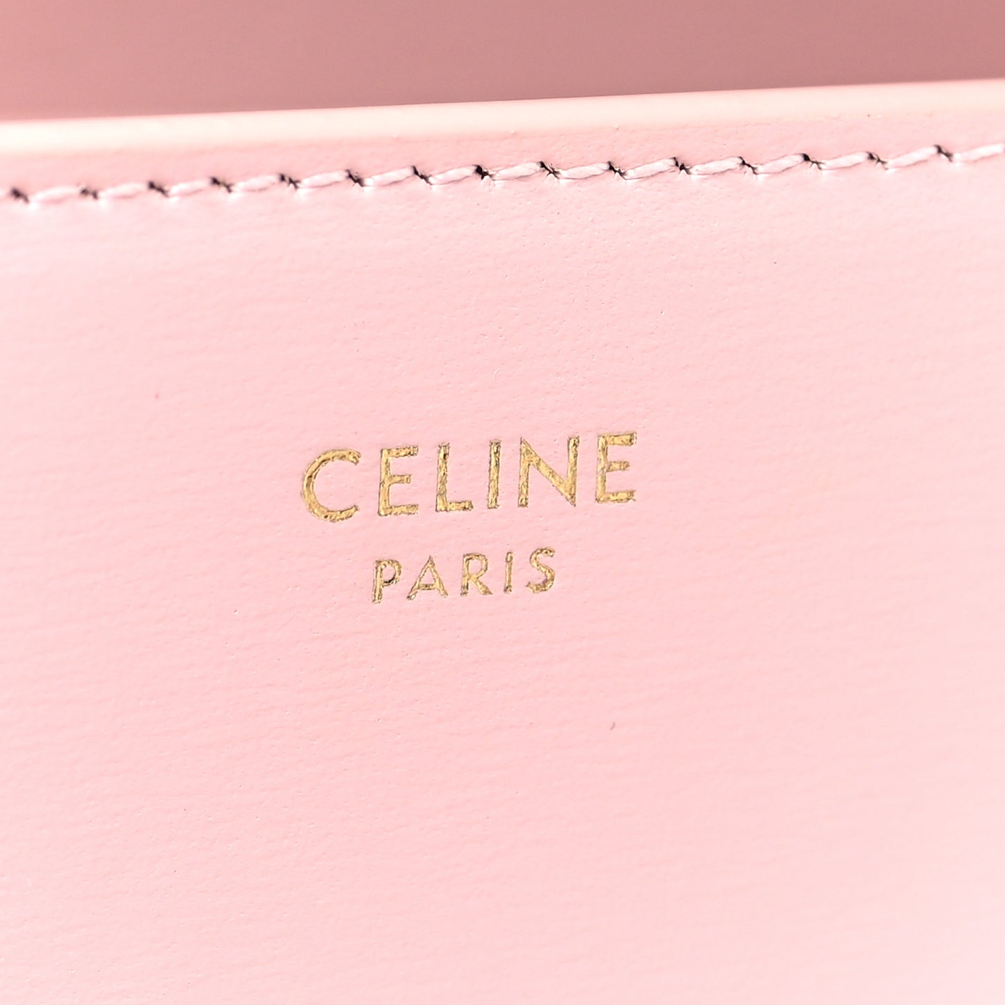 Shiny Calfskin Triomphe Margo Wallet on Chain Pastel Pink