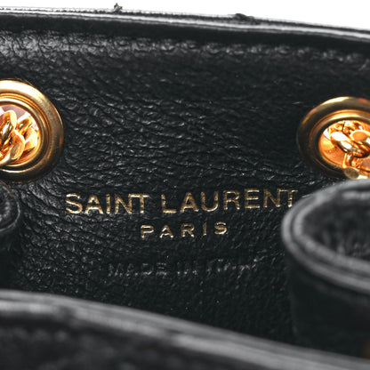 Saint Laurent Lambskin Quilted Baby Bucket Bag Black 6 of 9