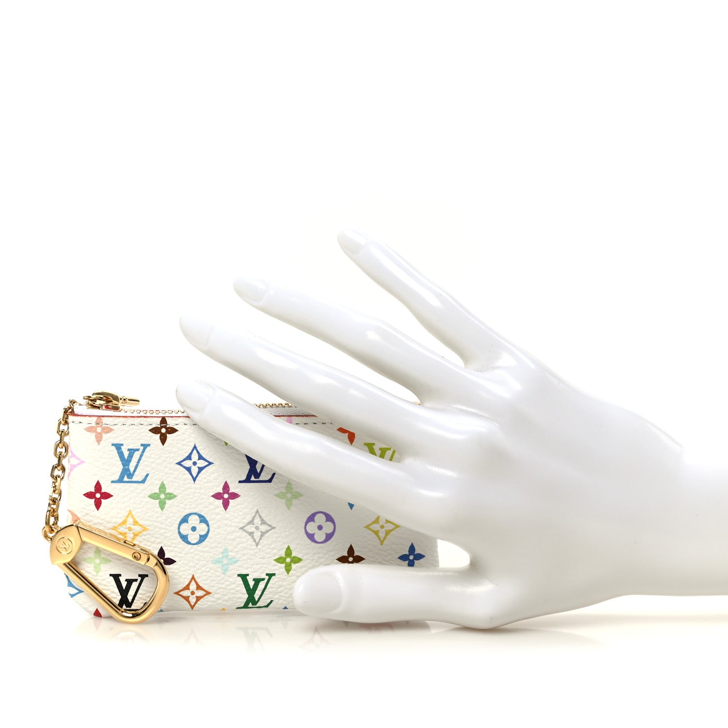 Louis Vuitton LV X TM Monogram Multicolor Key Pouch White 1874401