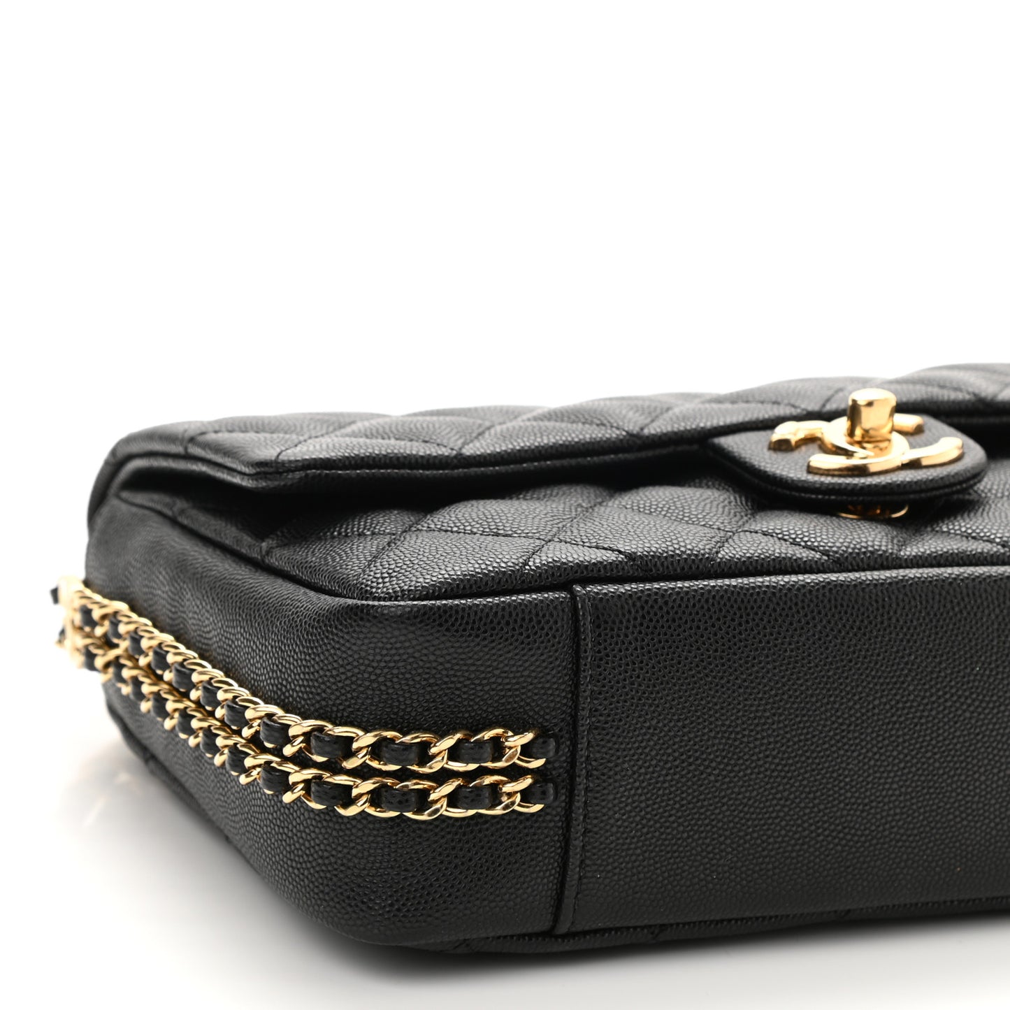 Caviar Quilted Small CC You Flap Black