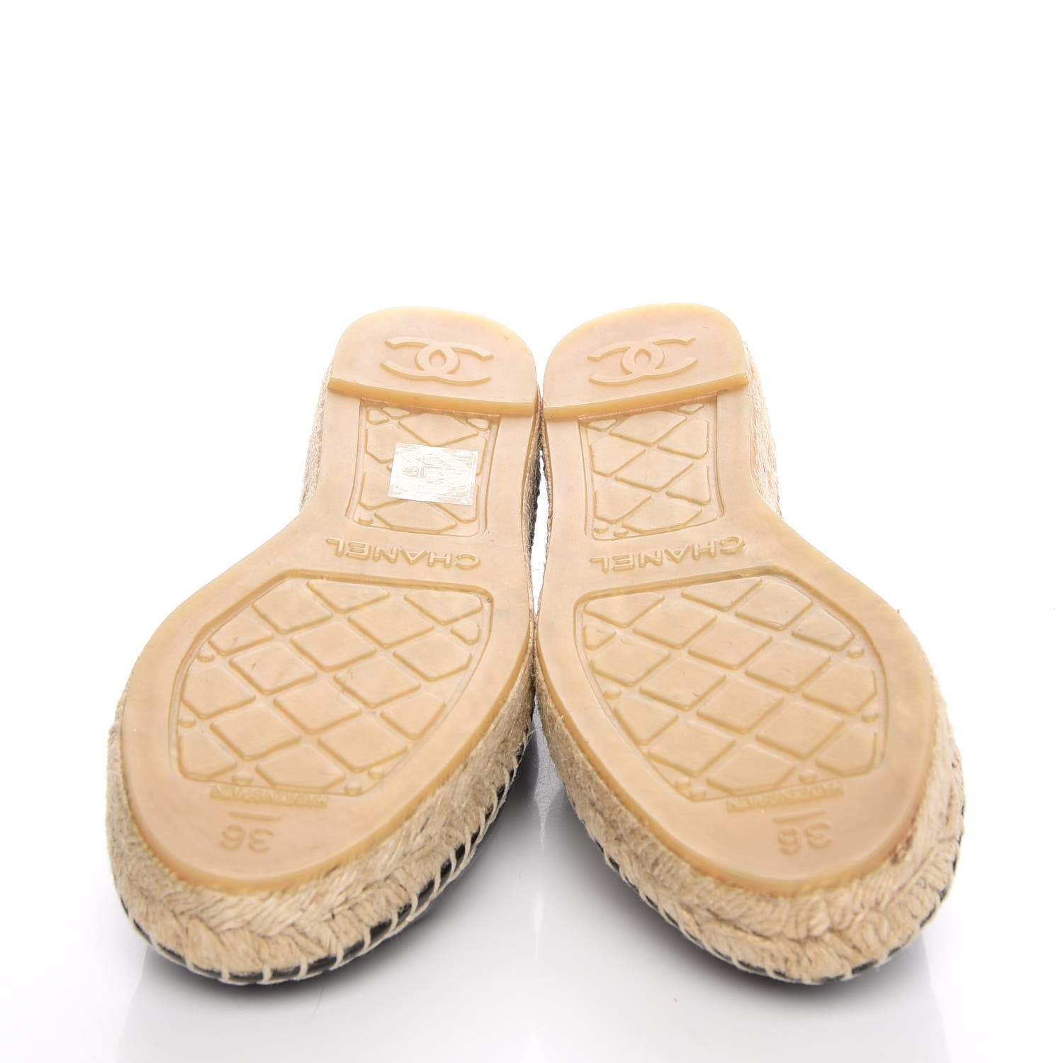 Chanel Lambskin CC Espadrilles 36 Black 5 of 10