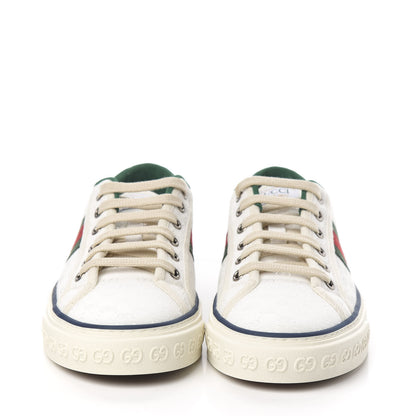 Gucci Jacquard Mini GG Monogram Web Womens 1977 Tennis Sneakers 37 White 2 of 8