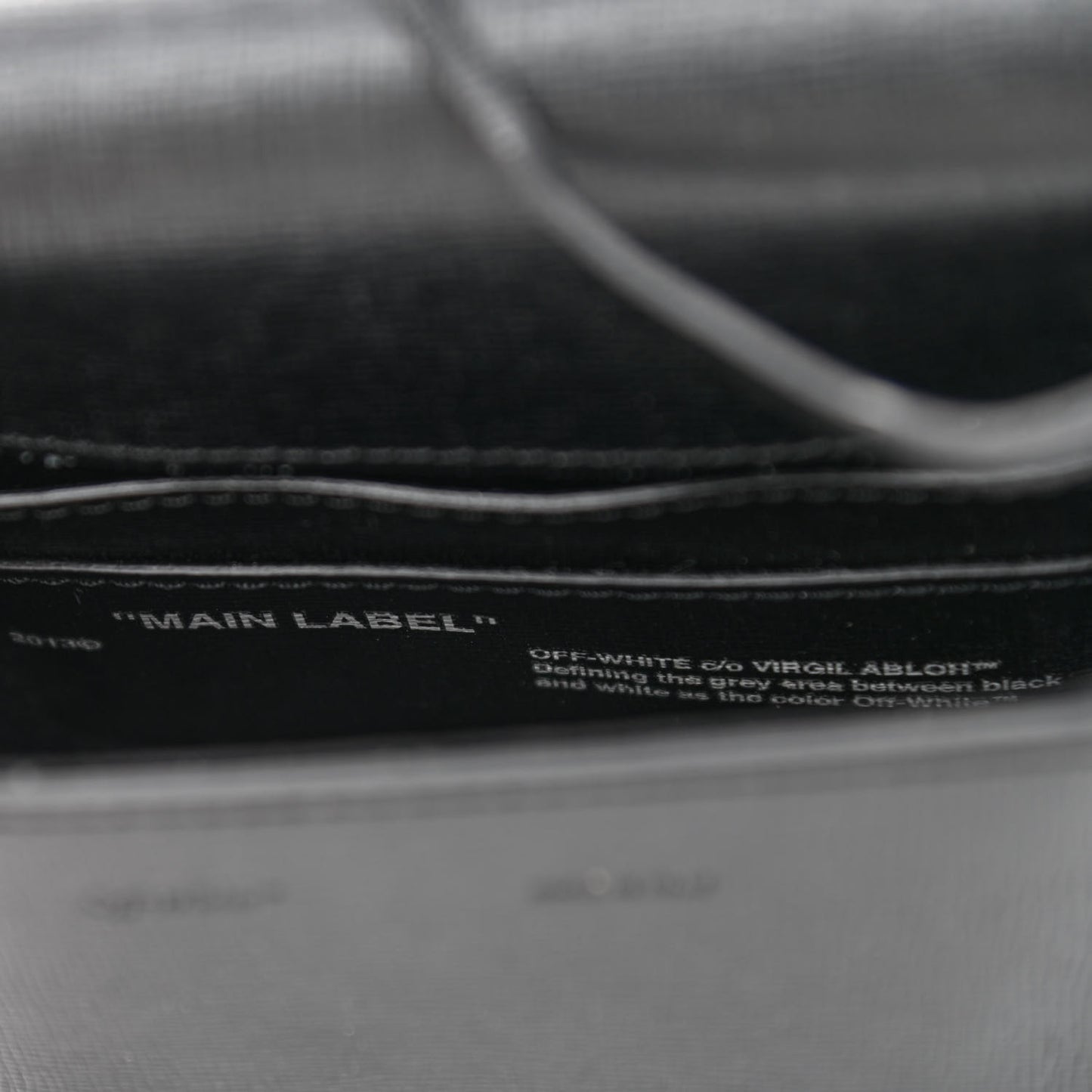 Calfskin Diag Belt Bag Black White