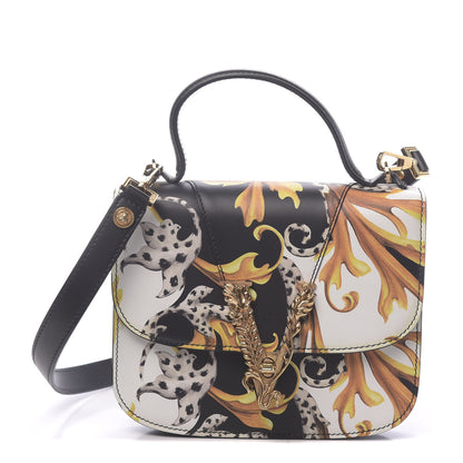 Versace Nappa Acanthus Print Small Virtus Shoulder Bag Black 1 of 9